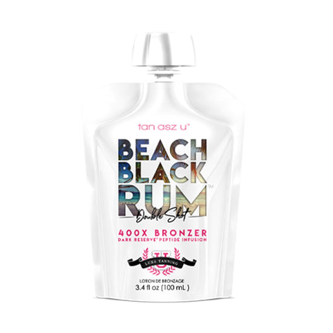 Tan Asz U Beach Black Rum DoubleShot Pouch 3.4 oz Tanning Lotions Tan Asz U