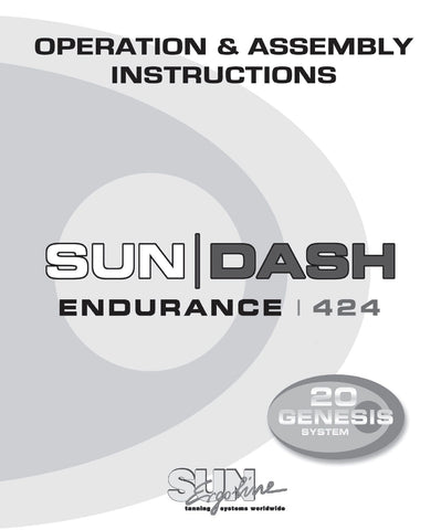 SunDash Endurance 424 Tanning Bed Manual User Manual Sun Tanning Store