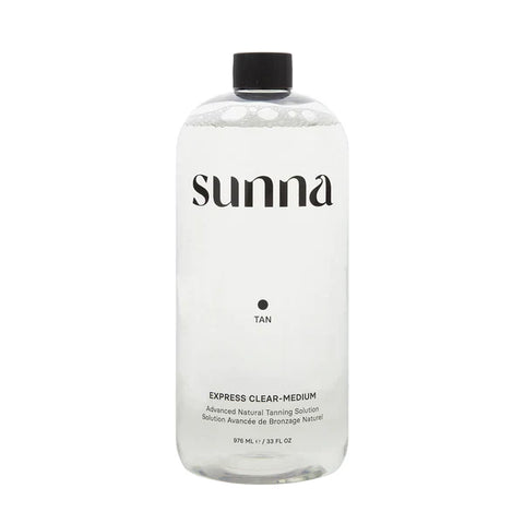Sunna Tan Clear Express Medium Tanning Solution 33.8 oz. Spray Tanning Solutions Sunna Tan