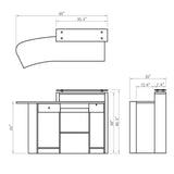DIR LED Lighting Reception Desk Gattino-4405 Salon Equipment Dream In Reality