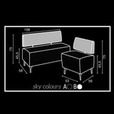 Salon Ambience SH/955 Opale Waiting Chair-Double Salon Equipment Salon Ambience