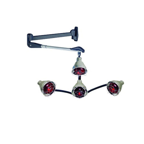 Pibbs QL945A 4 Headed Processing Lamp with Wall Arm Salon Equipment Pibbs Industries