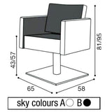 Salon Ambience SH/890 Square Styling Chair Salon Equipment Salon Ambience