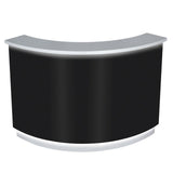 DIR LED Lighting Reception Desk Janus-Curved L-Shaped 4888 Salon Equipment Dream In Reality Black Silver