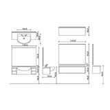Salon Ambience MM/081 Horizon Barber Unit-Wenge w/Basin Salon Equipment Salon Ambience