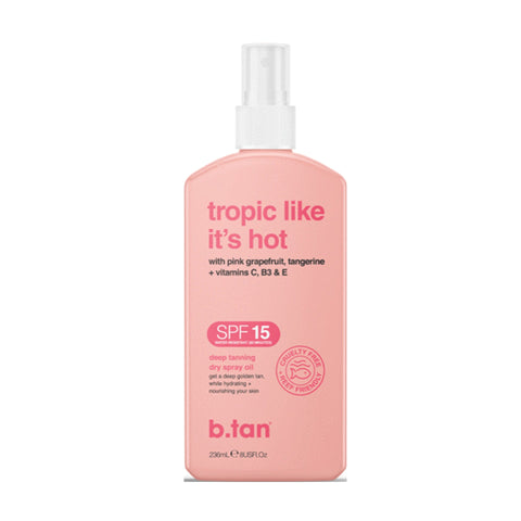 B.Tan Tropic Like It's Hot SPF 15 Dry Tanning Oil 8 OZ. Skin Care B.Tan