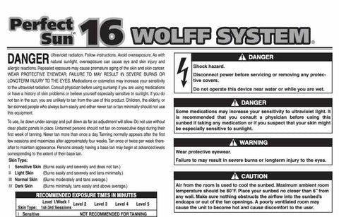 Perfect Sun 16 Tanning Bed Manual User Manual Sun Tanning Store