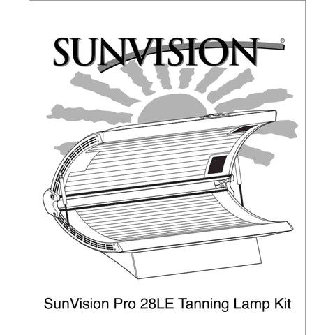 Sunvision 28LE Tanning Bed - Replacement Tanning Lamp Kit Lamps Sunvision