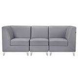 DIR Magic Cubo Waiting Bench - 3 Seats Salon Equipment Dream In Reality Grey 