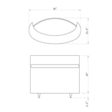 DIR LED Lighting Reception Desk Star Ferry-4103 Salon Equipment Dream In Reality 