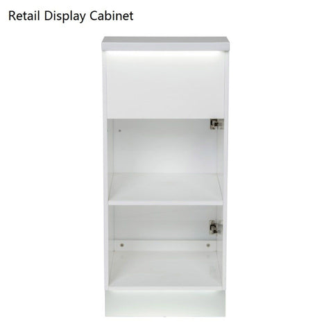 DIR Reception Desk Janus 4888-Optional Side Retail Display Cabinet Salon Equipment Dream In Reality White Silver 
