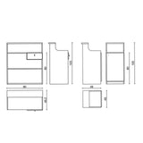 Salon Ambience RD/232 Impact Reception Desk w/Storage Cabinet Salon Equipment Salon Ambience 