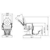 DIR Barber Chair Vanquish Chrome-2111 Salon Equipment Dream In Reality 