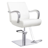DIR Styling Chair Meteor-1198 Salon Equipment Dream In Reality White Round Base No Cover