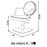 Salon Ambience CH/040 Camille Styling Chair Salon Equipment Salon Ambience 