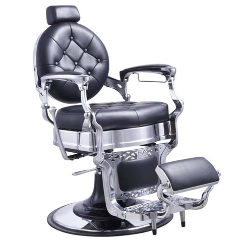 DIR Barber Chair Vanquish Chrome-2111 Salon Equipment Dream In Reality Black 
