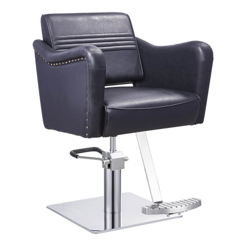 DIR Styling Chair Captain-1853 Salon Equipment Dream In Reality Black Round Base No Cover