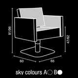 Salon Ambience CH/100 Square Styling Chair Salon Equipment Salon Ambience 