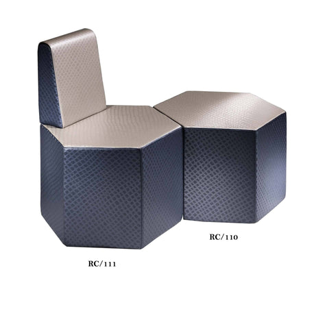 Salon Ambience RC/111 Hex Waiting Chair w/Backrest Salon Equipment Salon Ambience 