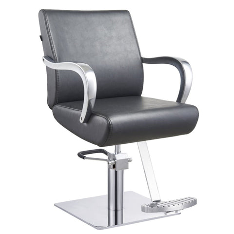 DIR Styling Chair Meteor-1198 Salon Equipment Dream In Reality Black Round Base No Cover