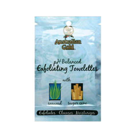 Australian Gold Exfoliating Towelette Individual .24 OZ. (10 Pack)