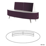 Salon Ambience SH/993 B-Side Waiting Chair-C Shape Salon Equipment Salon Ambience 