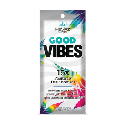 Hempz Good Vibes 15x Positively Dark Bronzer packttes .57 oz