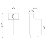 DIR Janus LED Lighted Storage Reception Desk - Double Door Salon Equipment Dream In Reality 