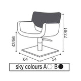 Salon Ambience SH/790 Quadro Styling Chair Salon Equipment Salon Ambience 