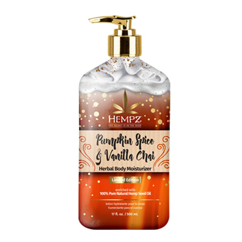 Hempz Pumpkin Spice and Vanilla Chai Moisturizer 17 OZ.