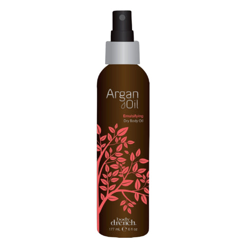 Body Drench Argan Emulsifying Body Dry Oil 6 OZ. Spray Tanning Product Body Drench 