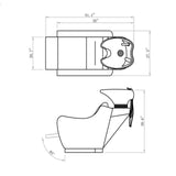 DIR Shampoo Backwash Unit Callisto - Electrical Leg rest 7839