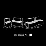 Salon Ambience RC/082-5 Lounge Waiting Chair-Double w/Dryer Bracket Salon Equipment Salon Ambience 