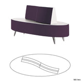 Salon Ambience SH/994 B-Side Waiting Chair-S Shape Salon Equipment Salon Ambience 