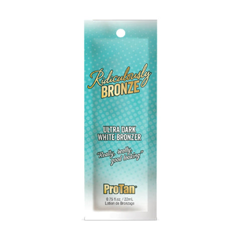 Pro Tan Ridiculously Bronze White Bronzing Lotion packette .75 oz 