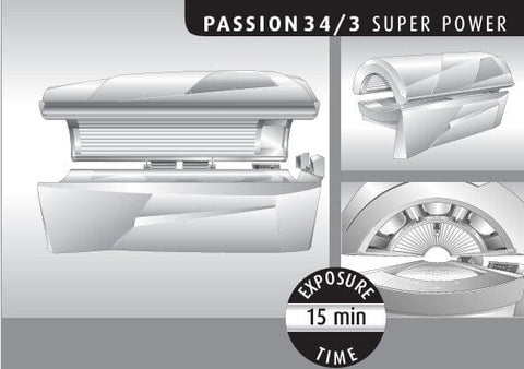Ergoline Passion 34/3 Tanning Bed Replacement Lamp Kit Lamps ProTech 