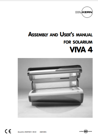 DR. KERN Solarium Viva 4 Tanning Bed Manual