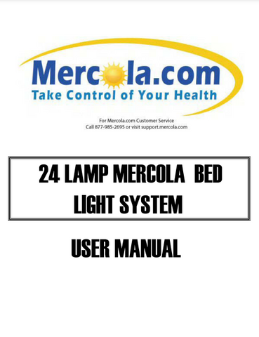 DR. MERCOLA 24 Lamp Bed Light System Tanning Bed Manual