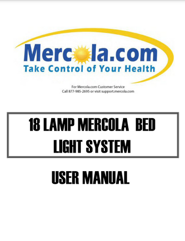 DR. MERCOLA Vitality D Lite 18 Lamp 2013 Tanning Bed Manual