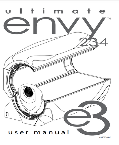 2012 E3 Envy 234 Tanning Bed Manual