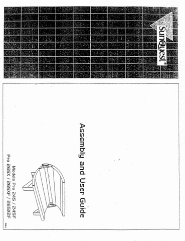 Sunquest Pro 245 Tanning Bed Manual
