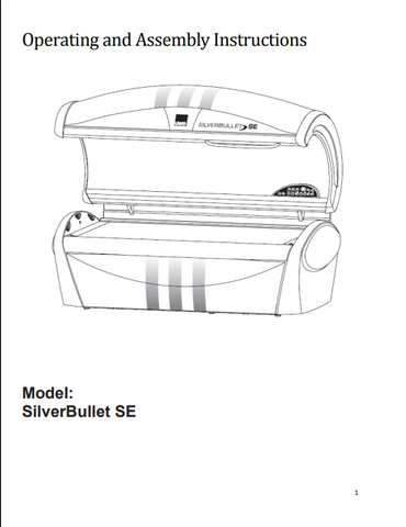 UWE Silver Bullet SE Tanning Bed Manual