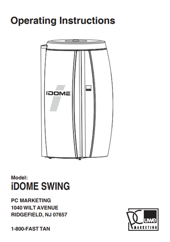 KBL iDome Swing Tanning Bed Manual
