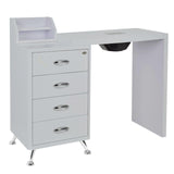 DIR Manicure Table Monoco with Dust Extractor-3405 Salon Equipment Dream In Reality Silver Add Glass Protector (+$79.00) 