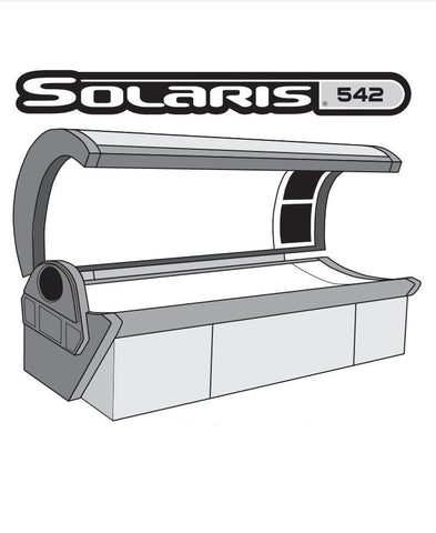 Solaris 542 Tanning Bed - Replacement Tanning Lamp Kit Lamps Radiance 