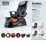 Pibbs PS65 San Marino Pipeless Pedicure Spa with Shiatsu Massage Salon Equipment Pibbs Industries 